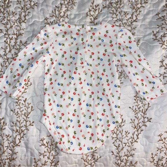 NWT Janie and Jack floral onesie size 3-6 month 100% cotton long sleeve kid baby - Picture 7 of 10